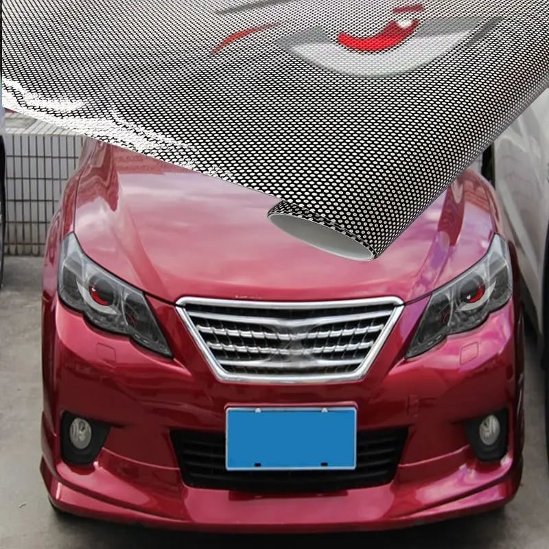2-Pack Car Headlight Grid Eye Stickers, Durable Headlight and Taillight Decals, Simple Self-Adhesive Vinyl Car Light Stickers, Universal Car Accessories, Vehicle Decoration