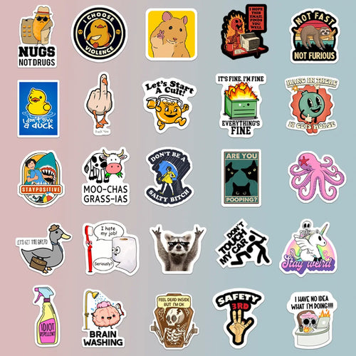 130pcs Funny Stickers for Adults, Prank Meme (Dirty)