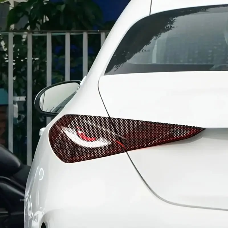 2-Pack Car Headlight Grid Eye Stickers, Durable Headlight and Taillight Decals, Simple Self-Adhesive Vinyl Car Light Stickers, Universal Car Accessories, Vehicle Decoration
