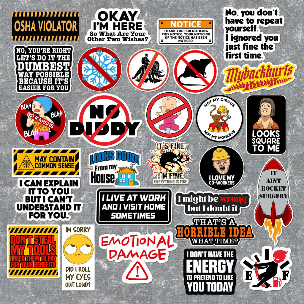 225PCS Slap Some Sass On it Stickers Pack for Adults - Hard Hat sticker