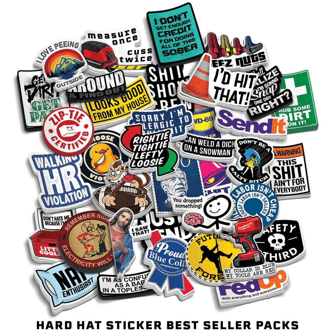 150 pcs Hard Hat Sticker Best Sellers Pack