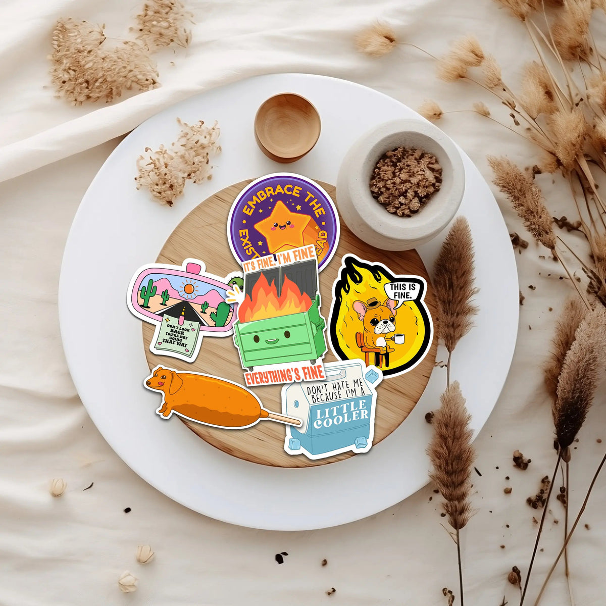 300PCS Funny Holographic Stickers for Adults