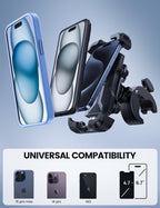 Dual Vibration Dampener & Anti Shake Motorcycle Cell Phone Holder for 4.7-6.7'' iPhone Android and More