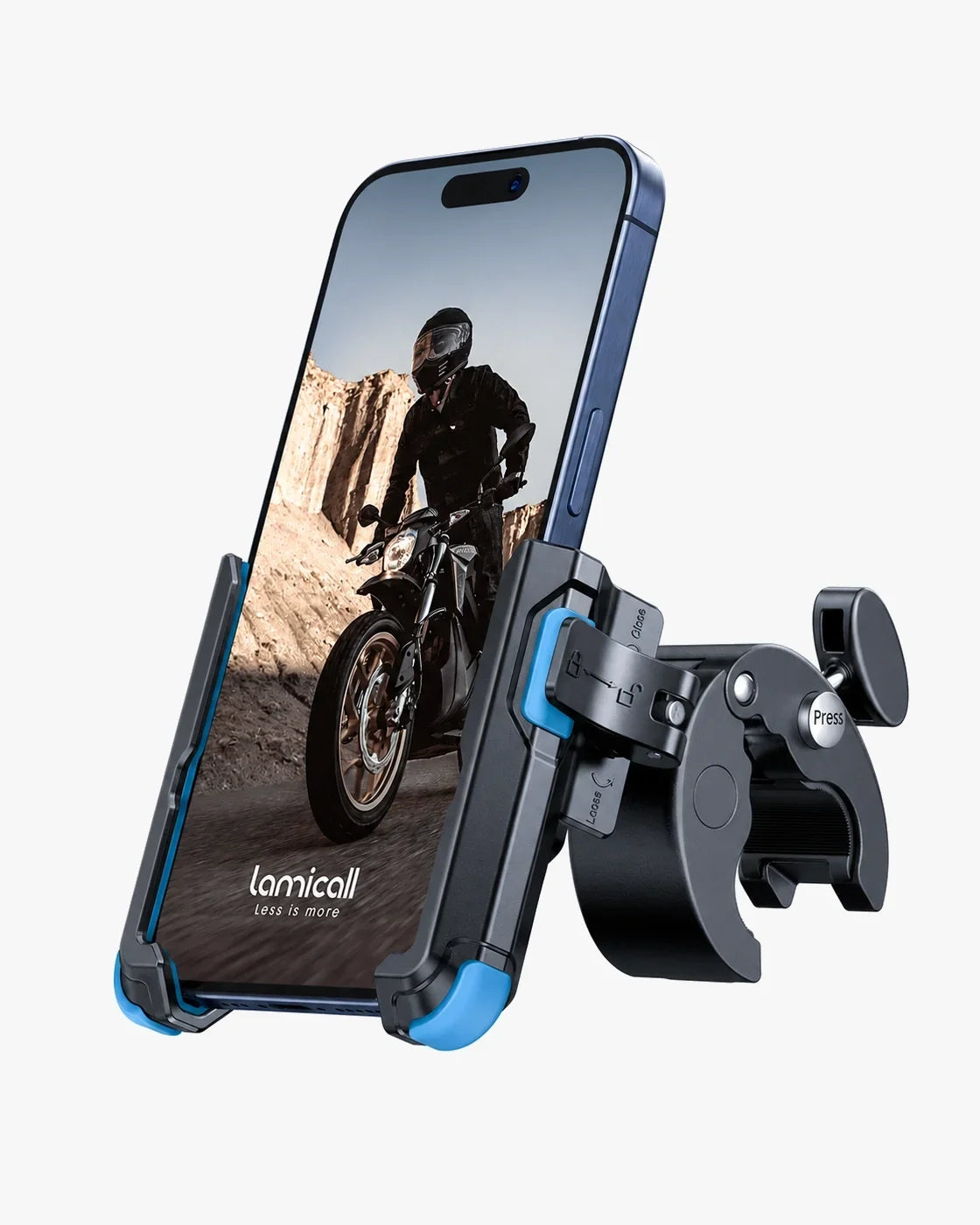 Bike Phone Mount for Bike with Quick-Release, [Camera Friendly] Motorcycle Phone Mount for iPhone 17-16-15-14-13-12-11 All Series, Galaxy S22/S23/S24/S25 Ultra, 2.4~3.54" Wide Phones