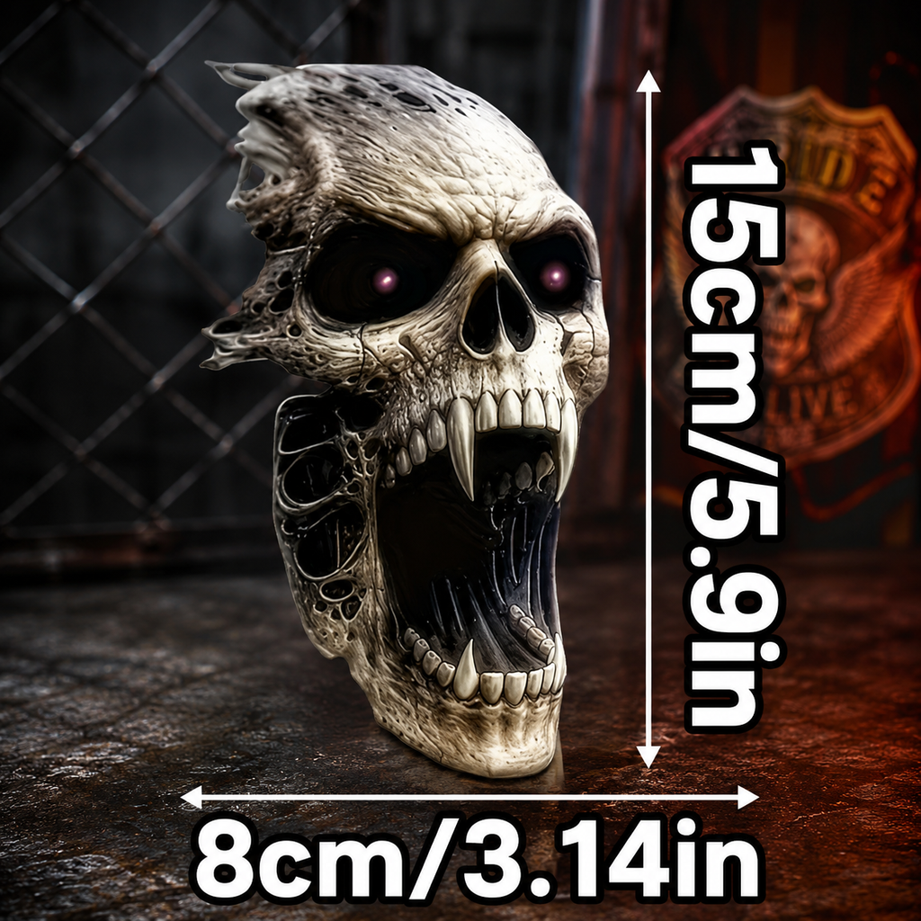 4PCS Skull Pattern Car Sticker, Waterproof Durable Car Decorative Sticker