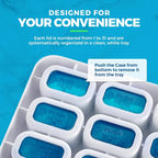 🔥Hot Sale 49% OFF✨Monthly Pill Organizer with Lid - Arthritis-Friendly Easy-Open Lids 31 Removable Daily Pill Pods Date Reminder & Travel Case for Vitamins & Medications