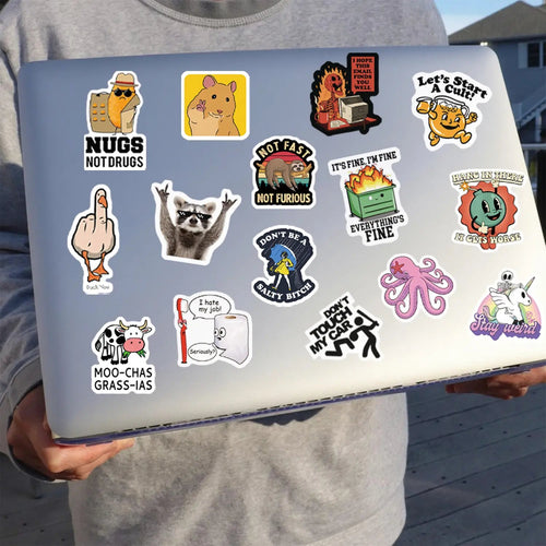 130PCS Funny Saying Sticker Pack - Snarky, Sarcastic Bold Humor Vinyl Waterproof Meme stickers
