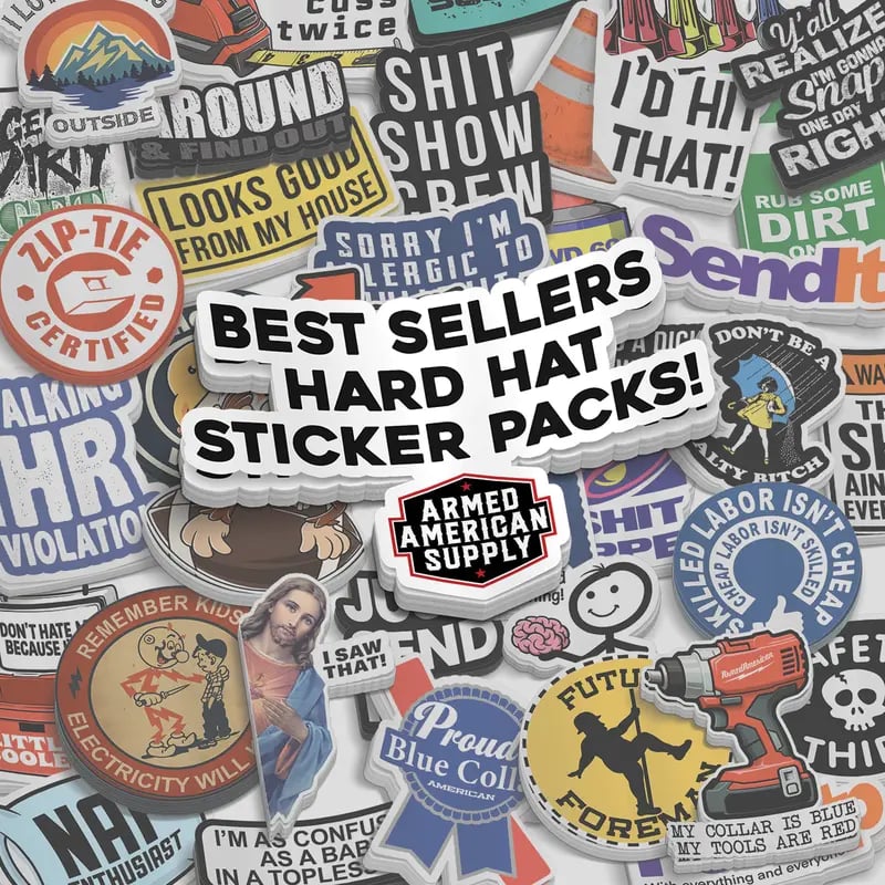150 pcs Hard Hat Sticker Best Sellers Pack