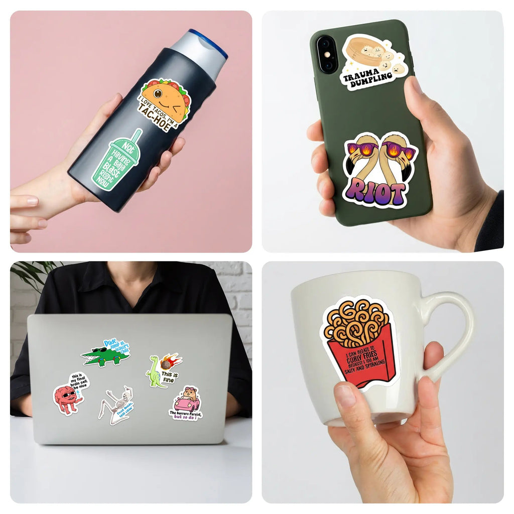 300PCS Funny Holographic Stickers for Adults