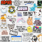 130 PCS of Funny Stickers for Women, Hilariou Quotes Meme Sticker Pack for Laptop