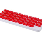 🔥Hot Sale 49% OFF✨Monthly Pill Organizer with Lid - Arthritis-Friendly Easy-Open Lids 31 Removable Daily Pill Pods Date Reminder & Travel Case for Vitamins & Medications